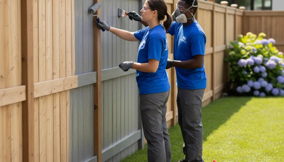 Fence painting in Glendale, AZ for durable wood and metal protection from sun and dust